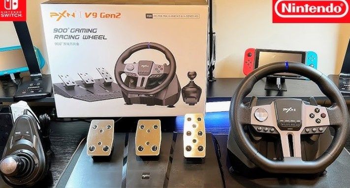PXN V9 Gen2 Gaming Lenkrad - 270° & 900°, H Schalthebel, Hall Effekt P