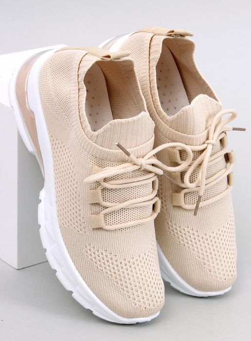 Buty Sportowe Skarpetkowe Caruso Beige