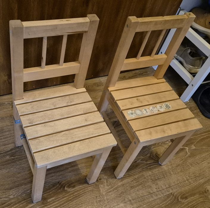 Ikea krzesełka dziecięce drewniane