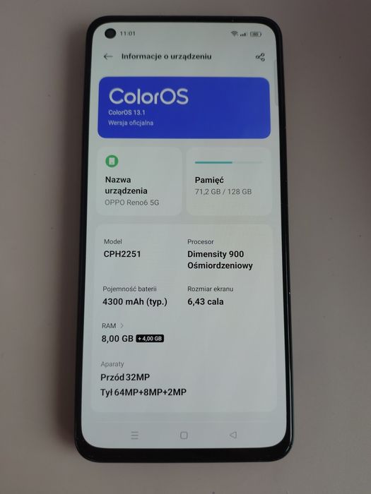 Smartfon Oppo Reno 6 5G 8/128GB