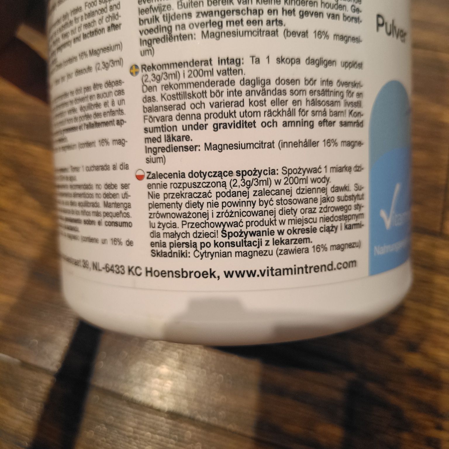 Cytrynian magnezu proszek 1 kg
