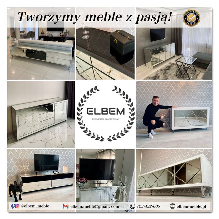 Komoda biały połysk Glamour