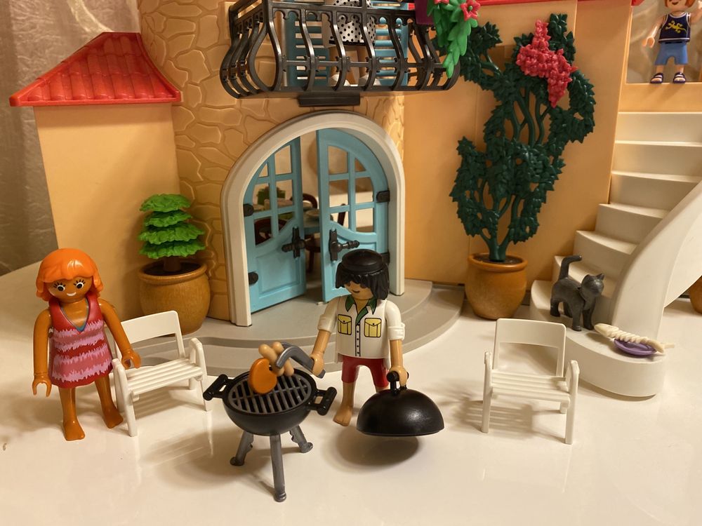 Chale Playmobil com caixa Family Fun casa moradia ferias 9420