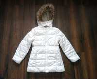 Zimowa kurtka dla dziewczynki z kapturem r. 128 nowa TEX