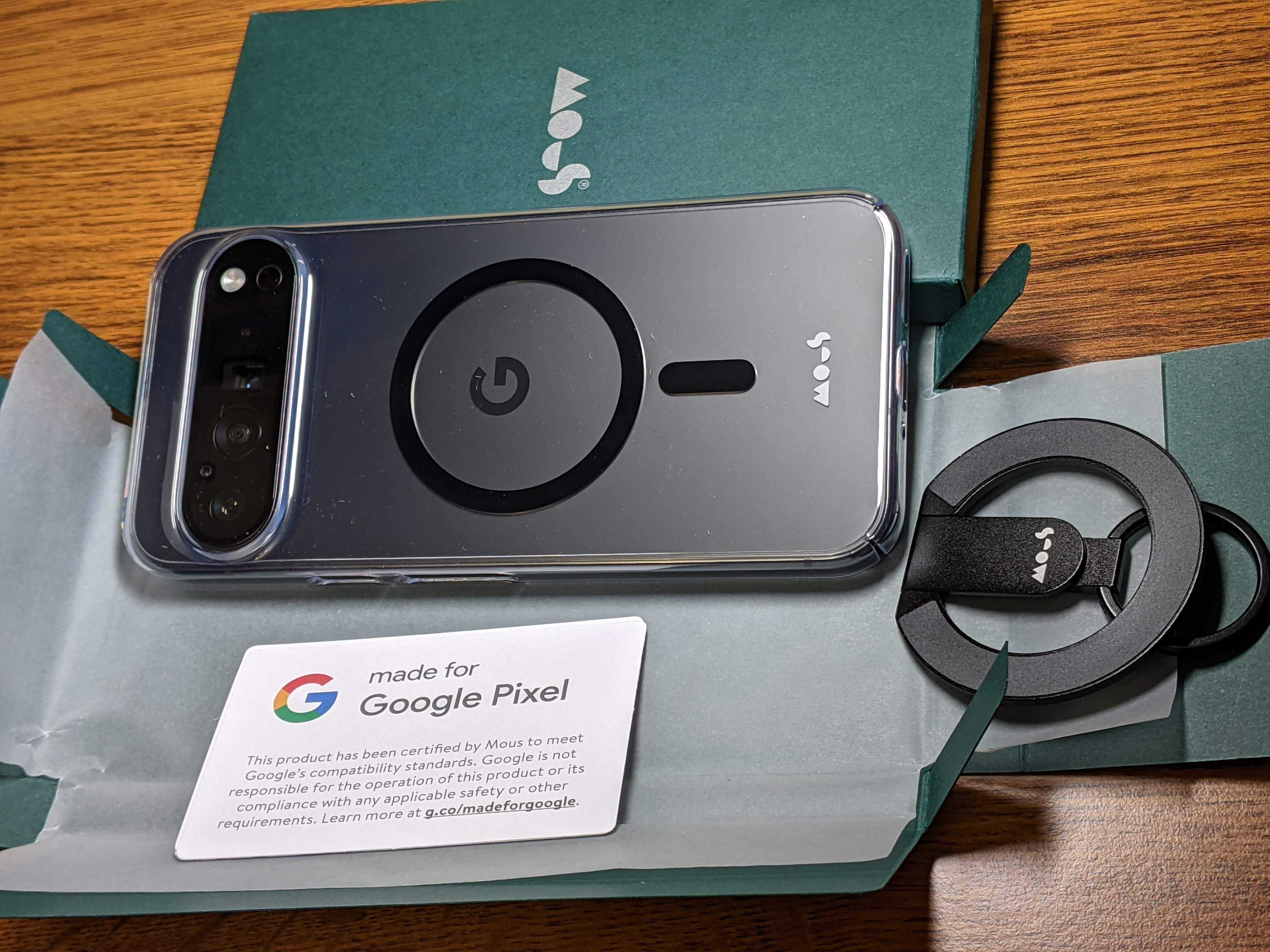Чехол Mous к Google Pixel 9 Pro XL, модель Super Thin Crystal Clear.