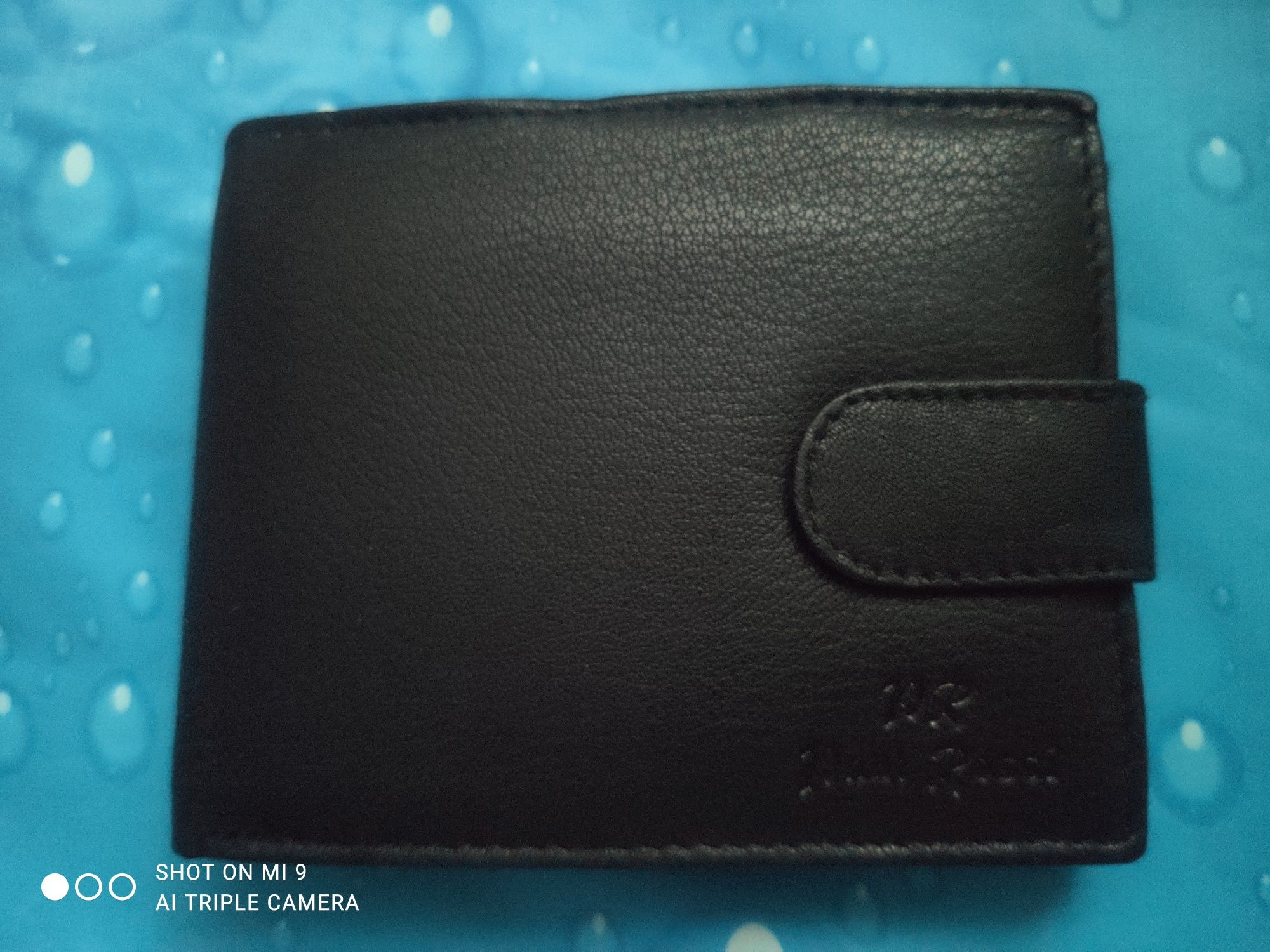 Nowy męski skórzany portfel czarny ochrona RFID
