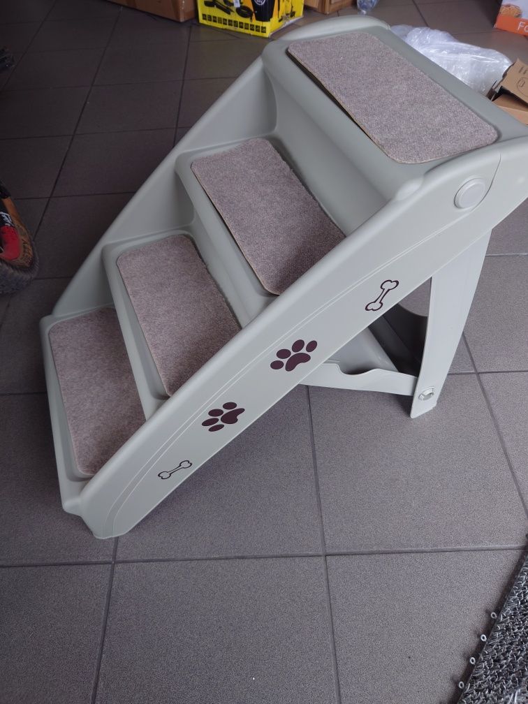 Składane schody dla psa kota do 75 KG Rampa podest 49 cm Schodki