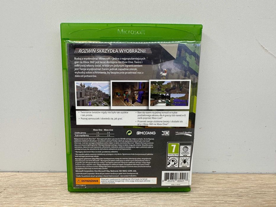MINECRAFT PL Xbox One pudełkowa