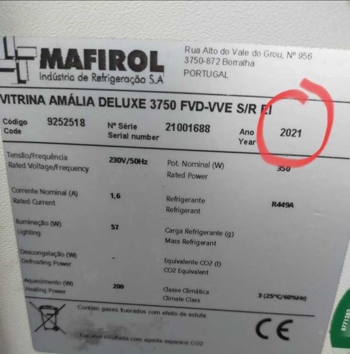 Vitrine "MAFIROL" Talho/Charcutaria (Semi NOVA)