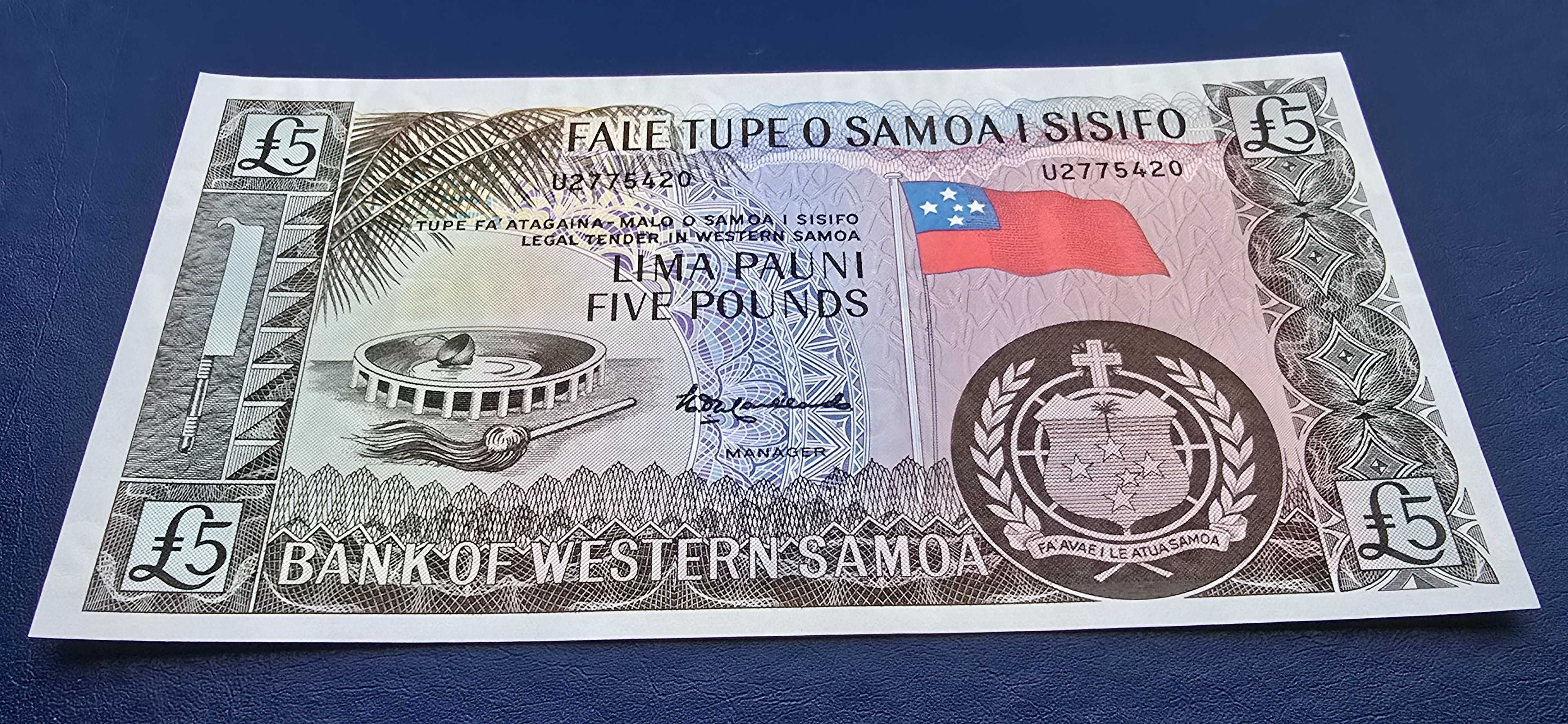 OKAZJA • Banknot 20£ pounds • 2000 rok • Samoa Zachodnie • stan UNC •