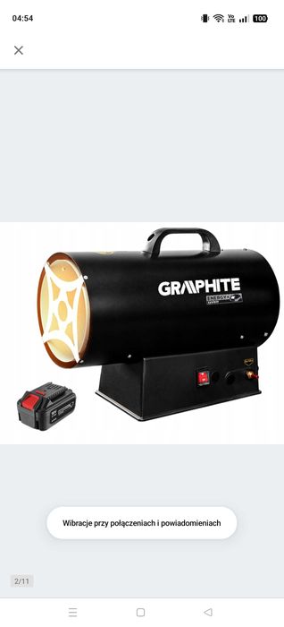 Sprzedam nagrzewnice gazowa  na akumulator