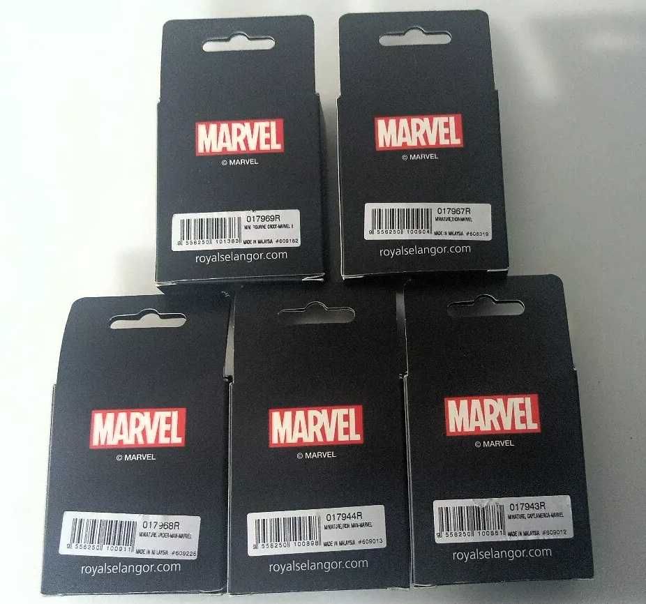 5 Royal Selangor Mini Figures from Marvel Novas/Seladas