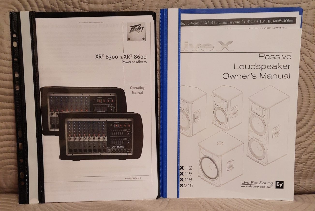 kolumny Electro Voice ELX215 + powermixer Peavey XR 8600 -2x 600 W