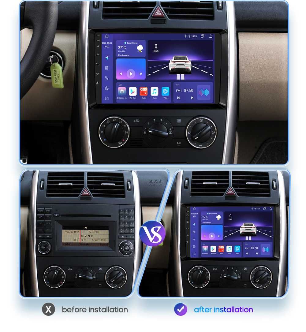 Radio GPS WiFi CarPlay Android Mercedes Sprinter Viano Vito A B VW