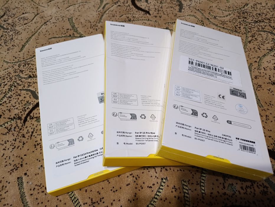 Скло Baseus Corning series IPhone 15 pro, 15 pro max, 13/13 pro/14