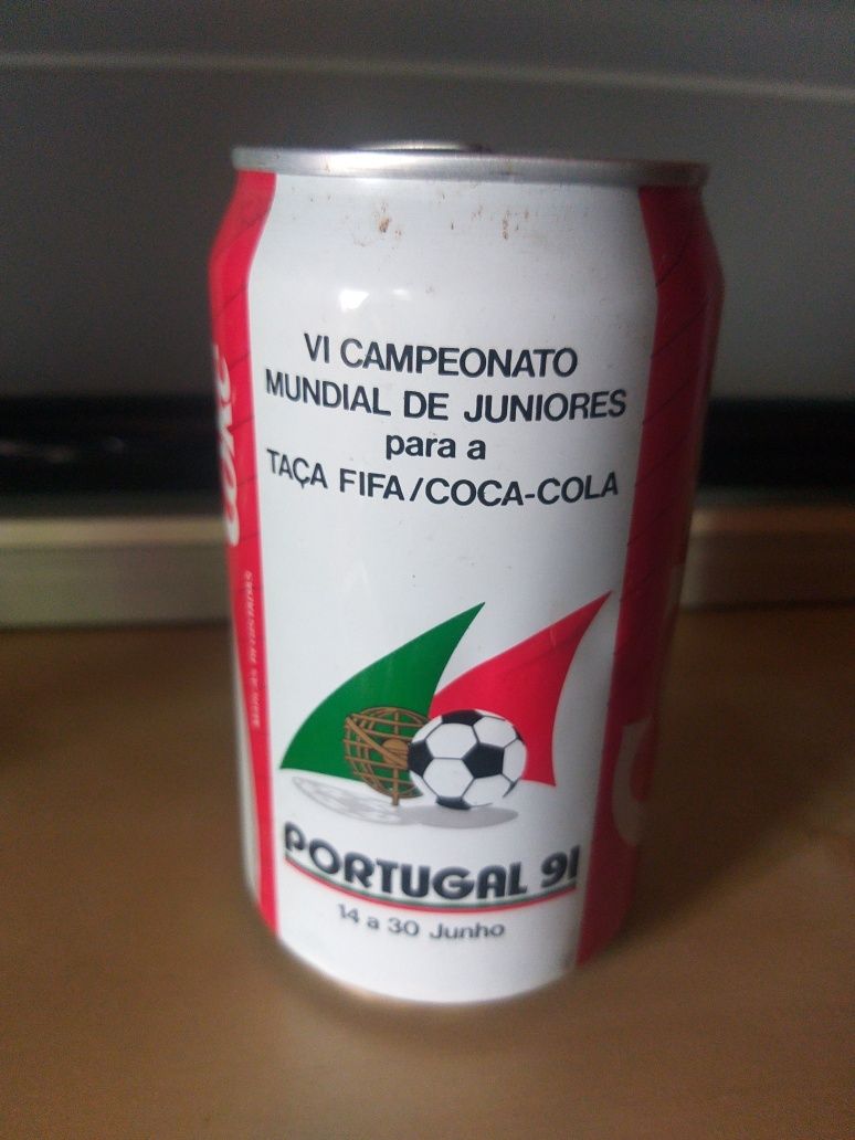 Lata Coca cola Portugal Mundial Futebol Juniors Taça Fifa