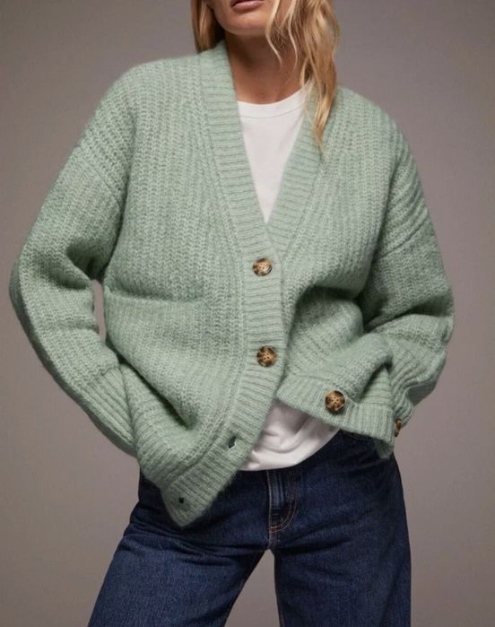 Kardigan oversize z wełną Zara