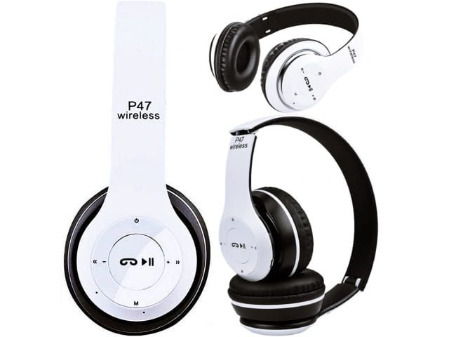 Słuchawki Bluetooth P47 z MP3 i radiem FM - Bezprzewodowe, Wydajne