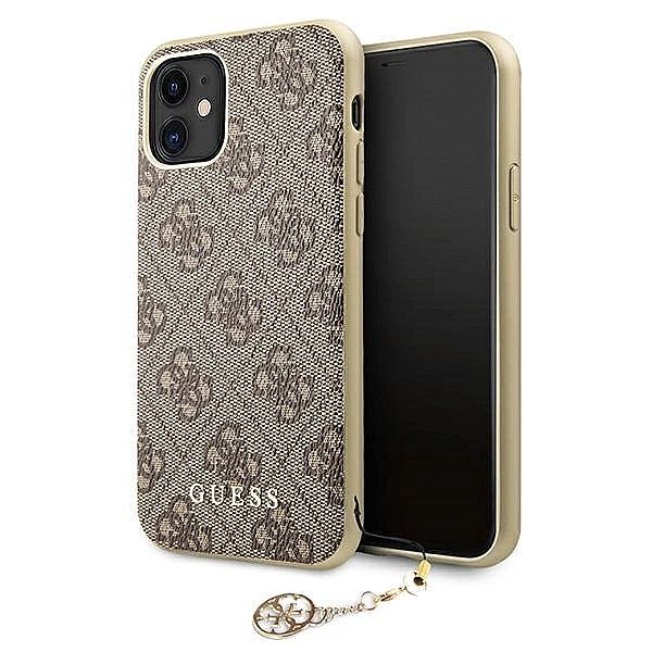 Etui Guess 4G Charms Collection na iPhone 11 / Xr - brązowe