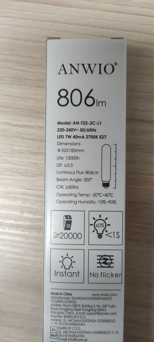żarówki led e27 t32 filament retro 806lm

Nowy z metką