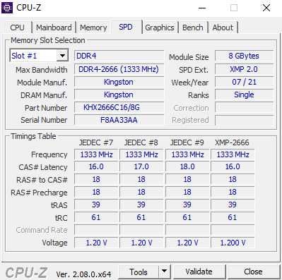 Pamięć RAM HyperX FURY 2x8GB 16GB DDR4 2666MHZ