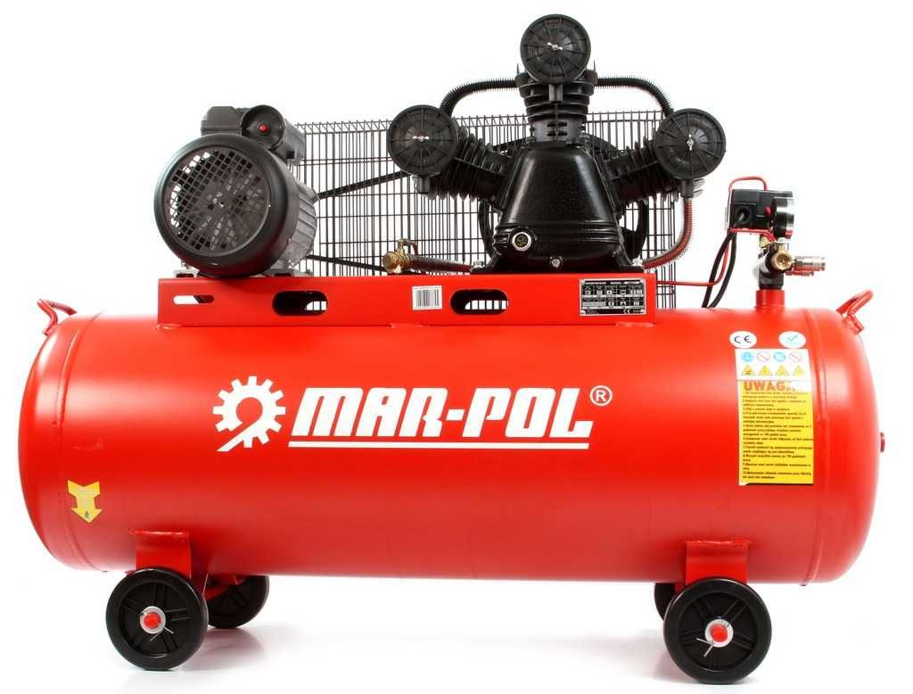 MAR-POL Kompresor Olej Sprężarka 150l 8Bar 3-tłoki 4km 3Kw 230v M88417