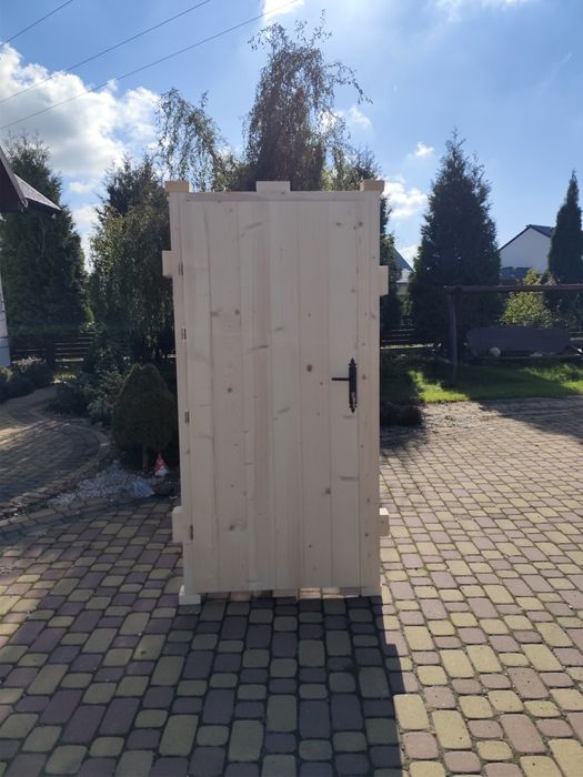 Drzwi ocieplane 65mm domków drewnianych piwniczek gospodarczych