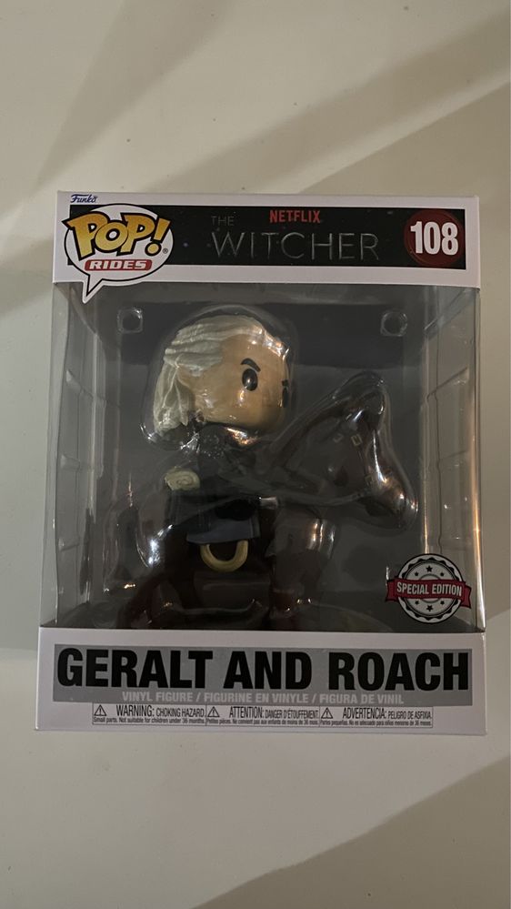 Funko pop 6” the witcher geralt and roach 108 special edition