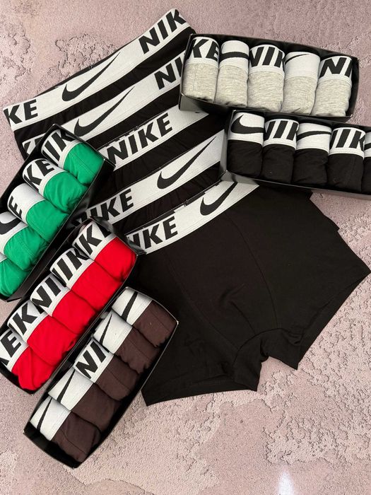 Чоловічі труси Nike. Мужские боксеры Найк, черные, хлопок