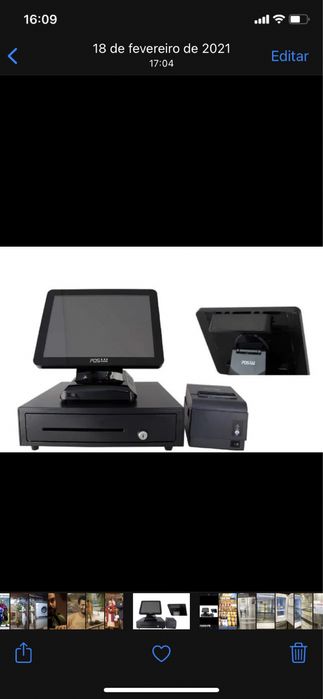 Registadora POS T 600 + Gaveta + Impressora