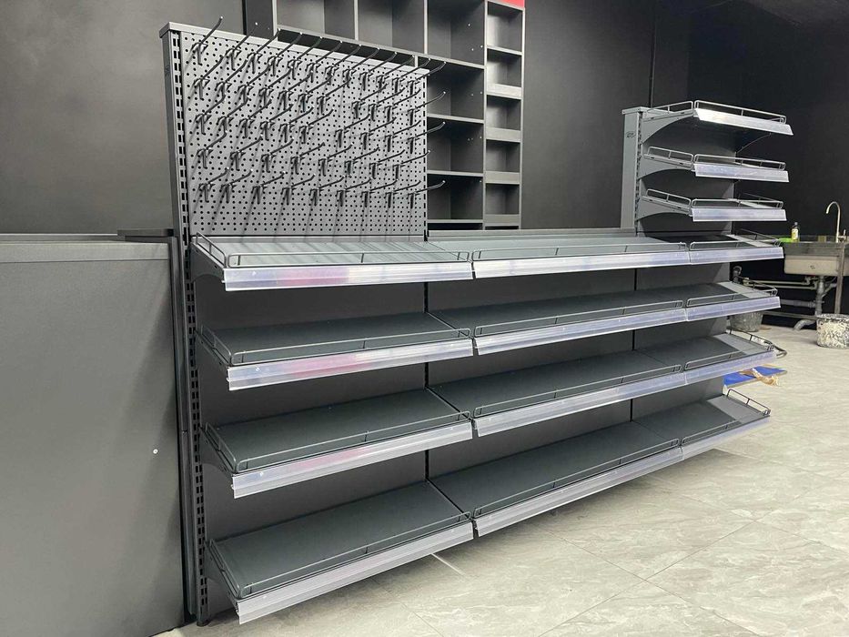 Торгове обладнання. Каса прилавок. Торгові стелажі. Стелаж вітрина.