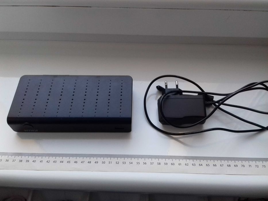 Dekoder STB Wiwa HD 80 bez pilota, DVB-T2 używany działający, USB, HDM