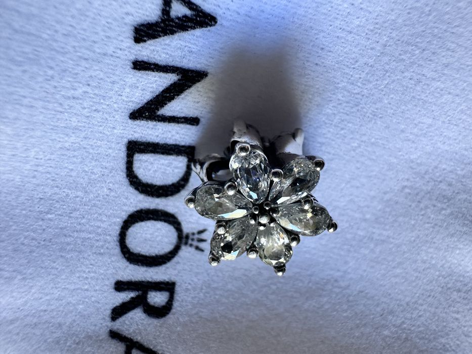 Charms Pandora koralik srebro ale s925 silver kwiatek