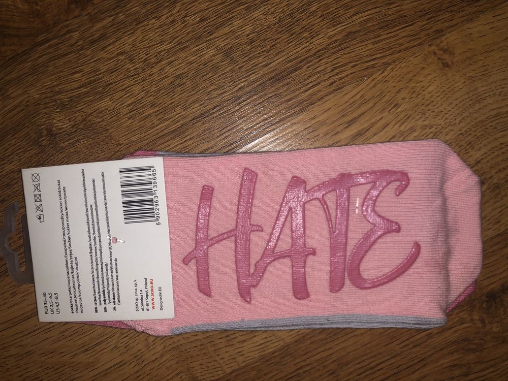 Skarpetki damskie długie soxo love hate 35-40
