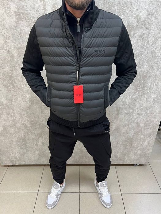 Куртка брендова Hugo Boss стильна в'язана куртка на весну куртка модна