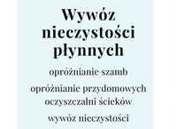 Wywóz szamba i przydomowych oczyszczalni ścieków