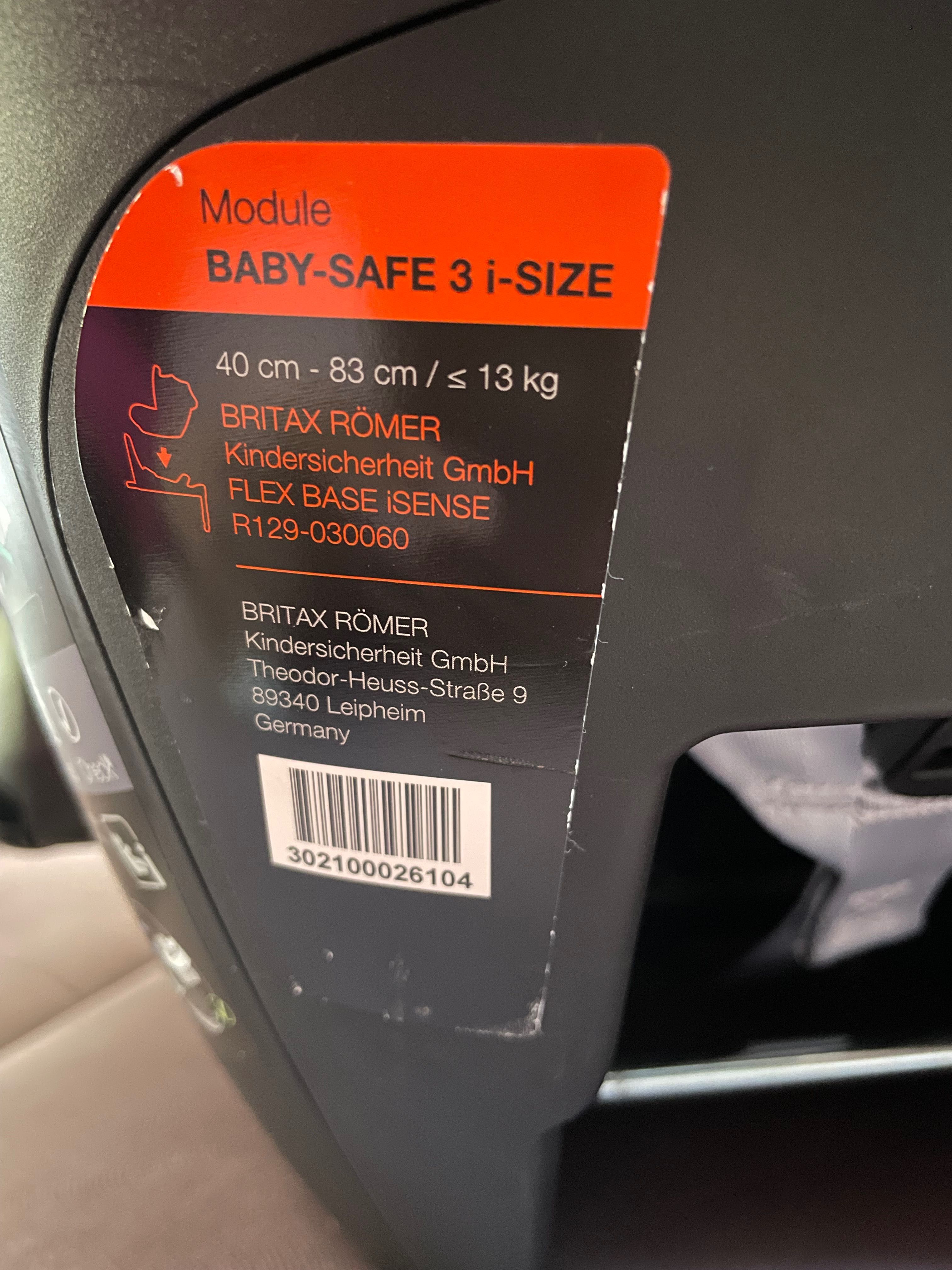 Fotelik nosidło Britax Babysafe 3i - size