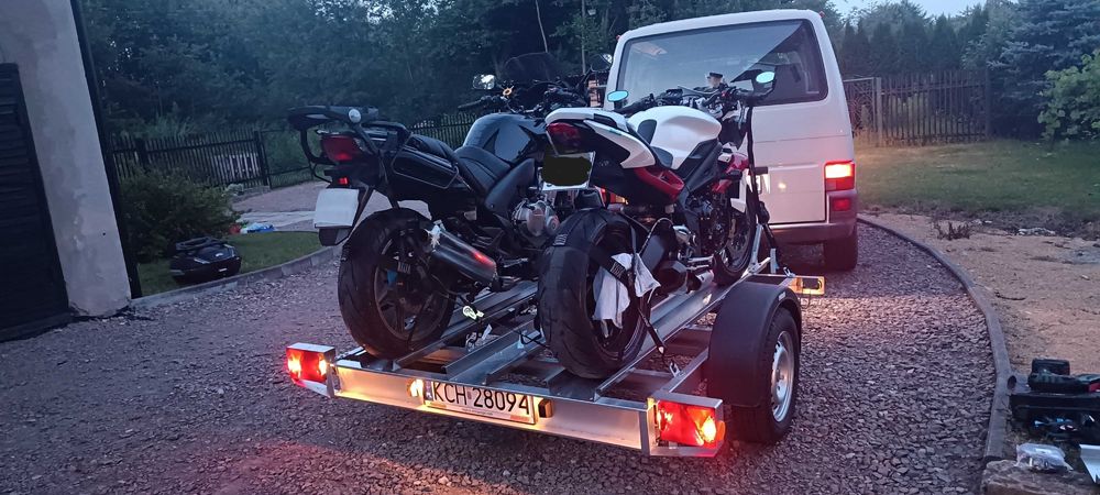 Wynajem przyczepa na 3 motocykle , przyczepa transportowa,boxy dachowe