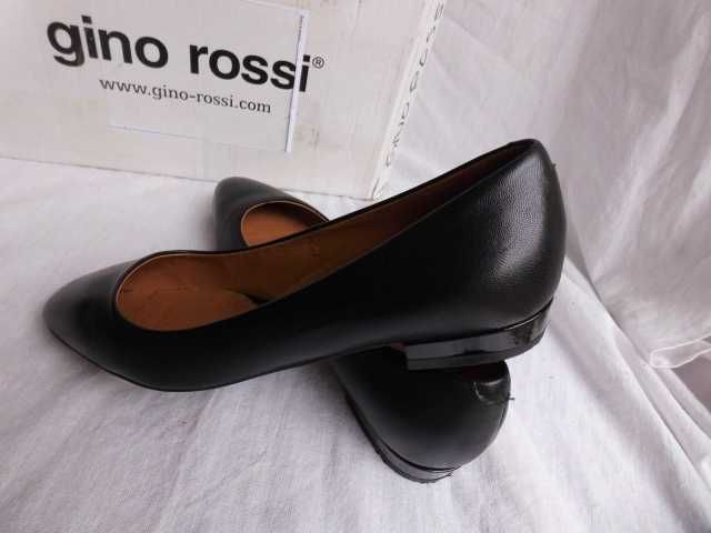 Gino Rossi skórzane balerinki baletki lakierki- obcasy 36