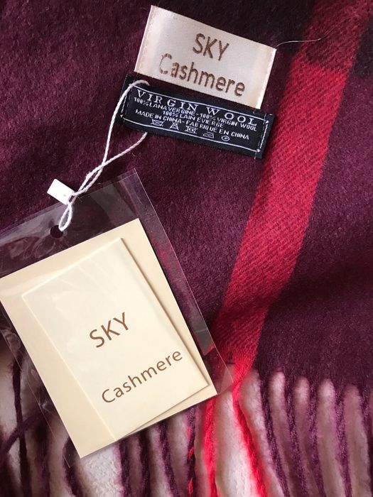 Sky Cashmere шикарний шарф палантин 100% вовна шерсть Virgin Wool