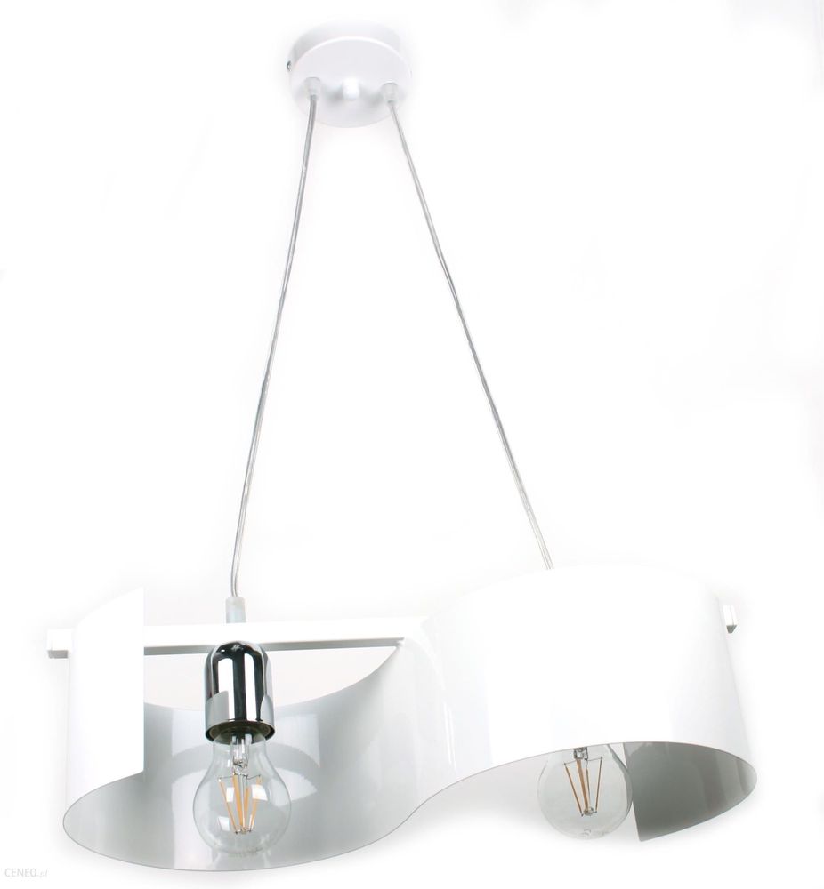 Lampa sufitowa wisząca styl skandynawski biała