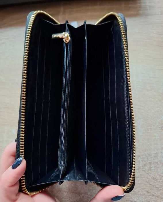 Portfel damski czarny duży pojemny Puccini skóra ekologiczna