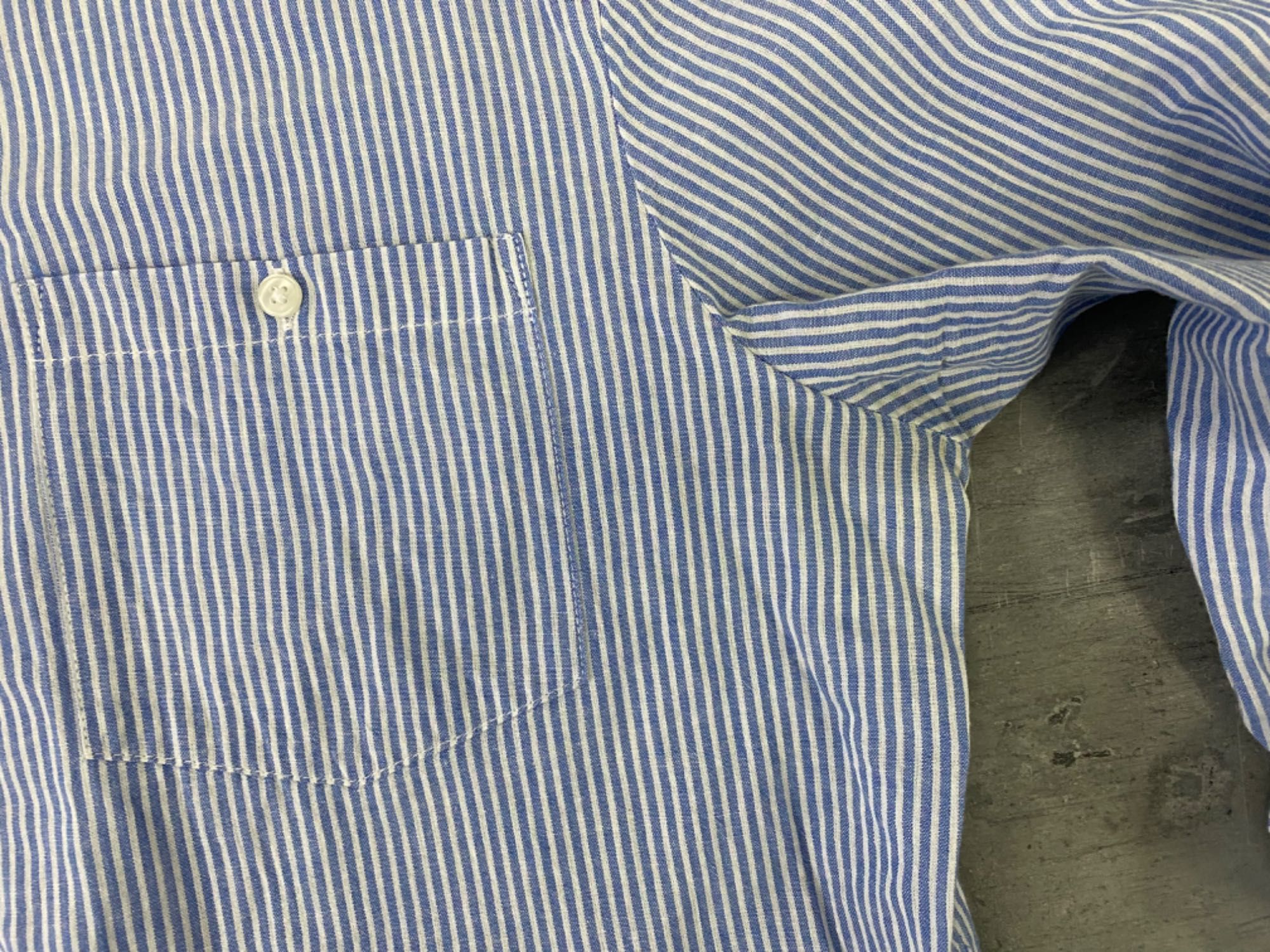 Koszula bluzka koszulowa w paski biało błękitne Primark L XL