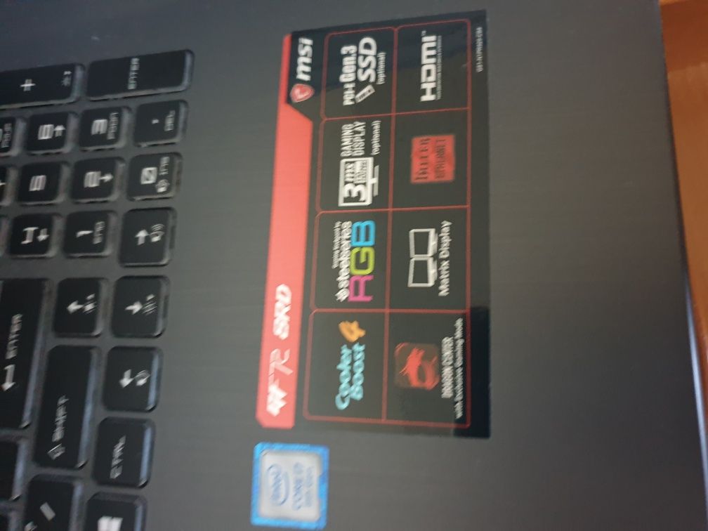 MSI Laptop GF72 8RD 16gb i7.3