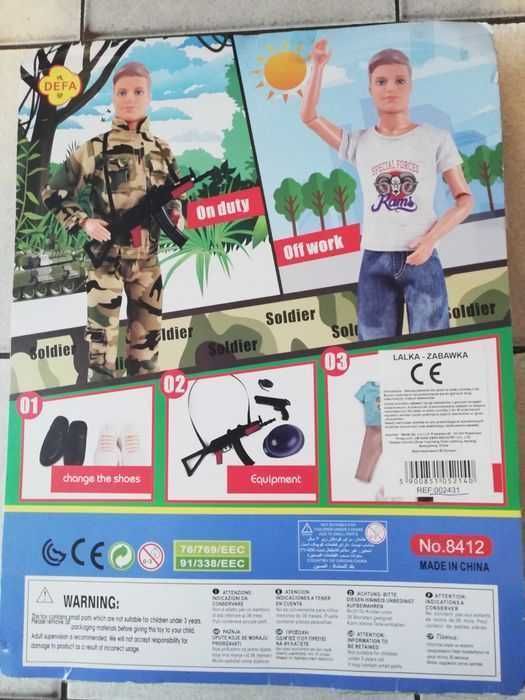 Ken mąż Barbie Lalka chłopak żołnierz wojsko