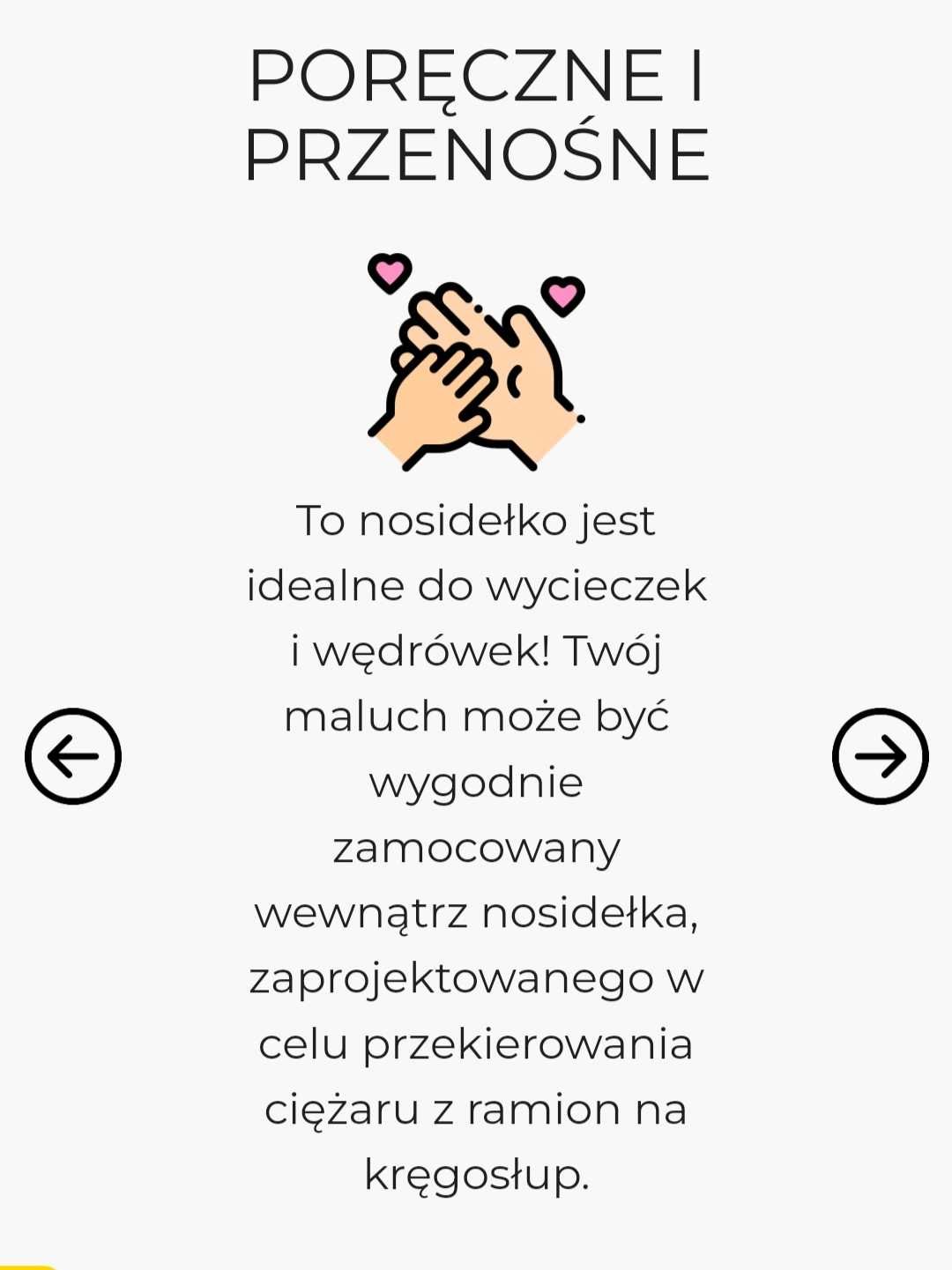 Nosidełko ergonomiczne