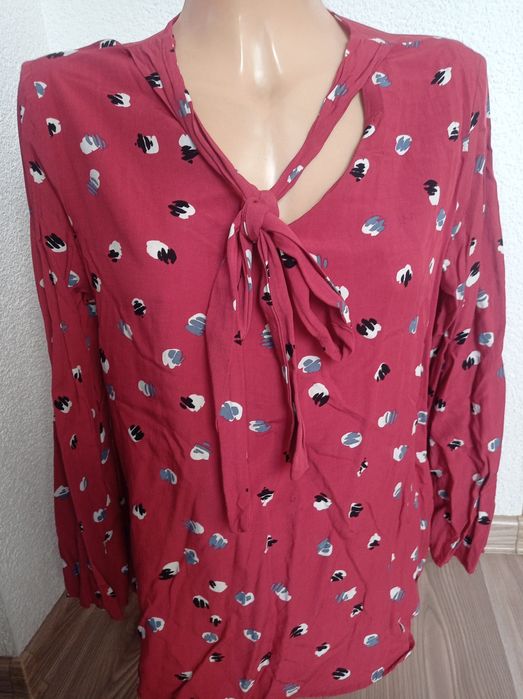 Piękna bluzka koszula z wiązaniem Rayon