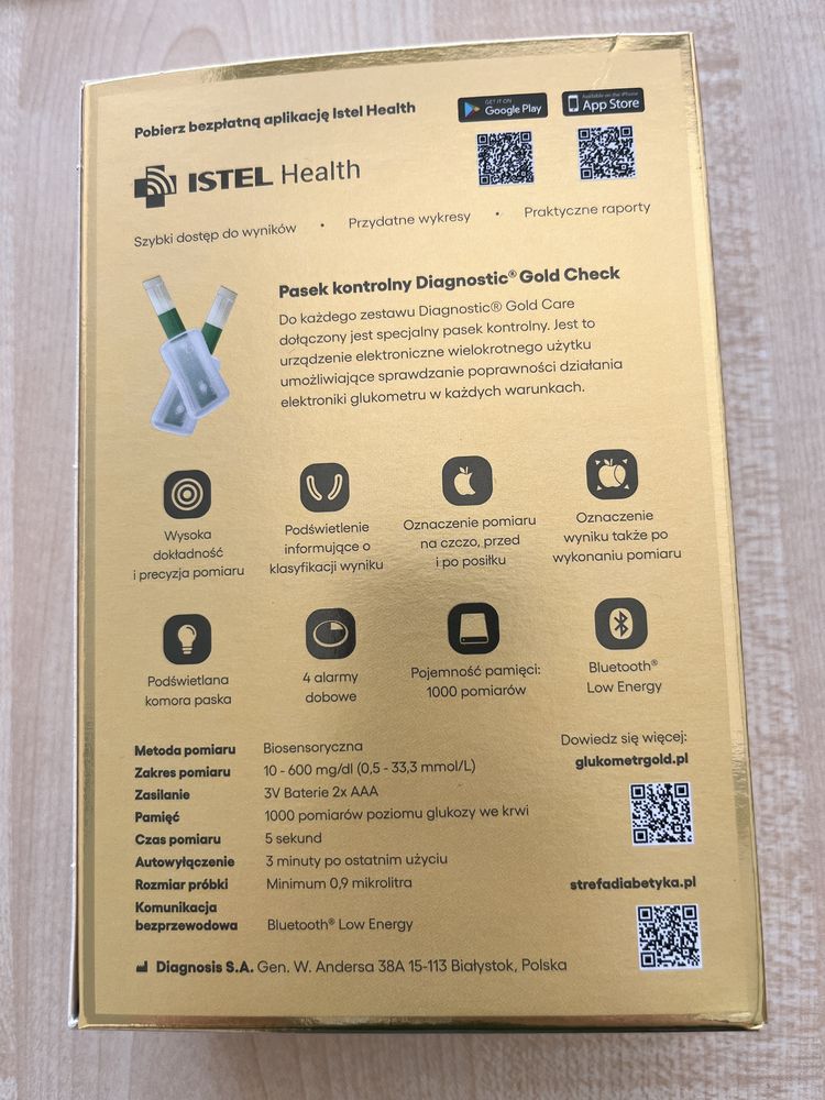 Glukometr diagnostic gold care