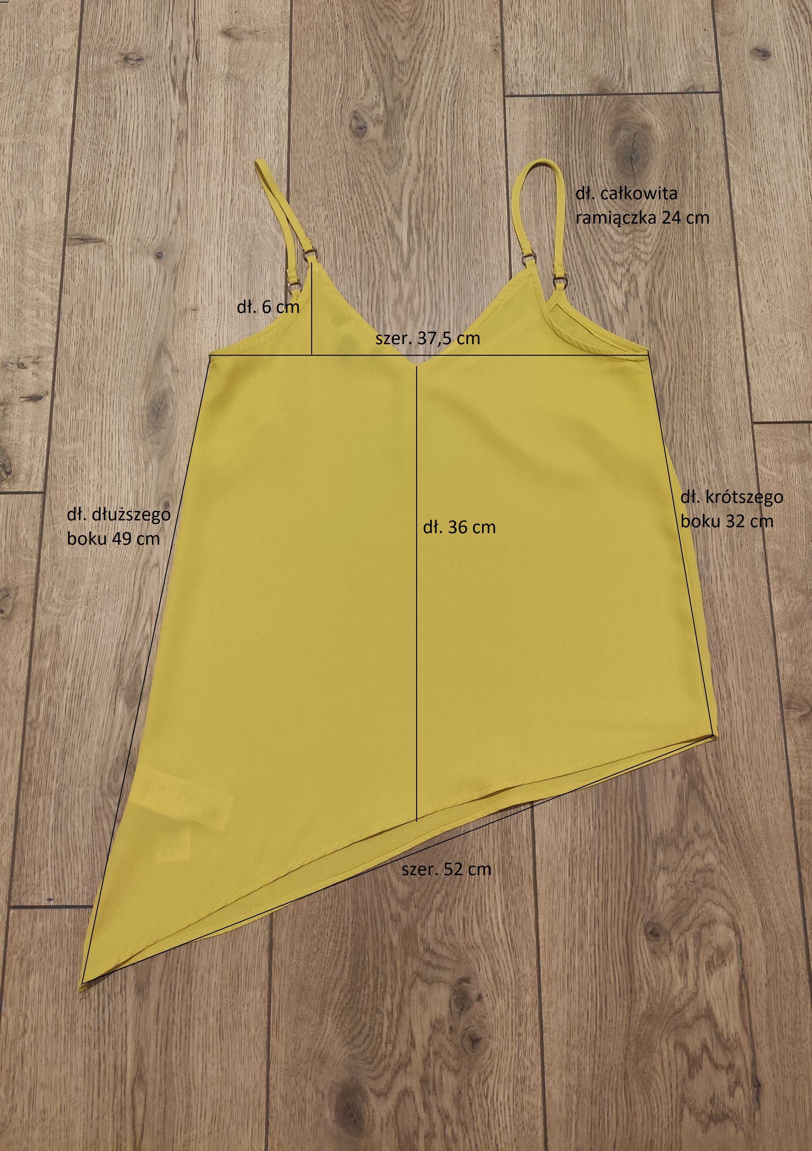 Koszulka asymetryczna na ramiączkach New Look r. 32 Petite