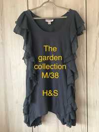 H&M The garden collection  szara bluzka tunika rozmiar M 38 Vintage